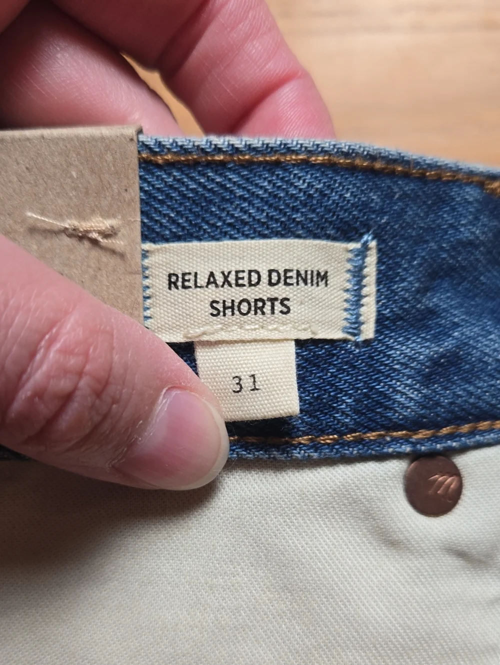 BN Madewell relaxed denim shorts, Kelton wash raw-hem edition